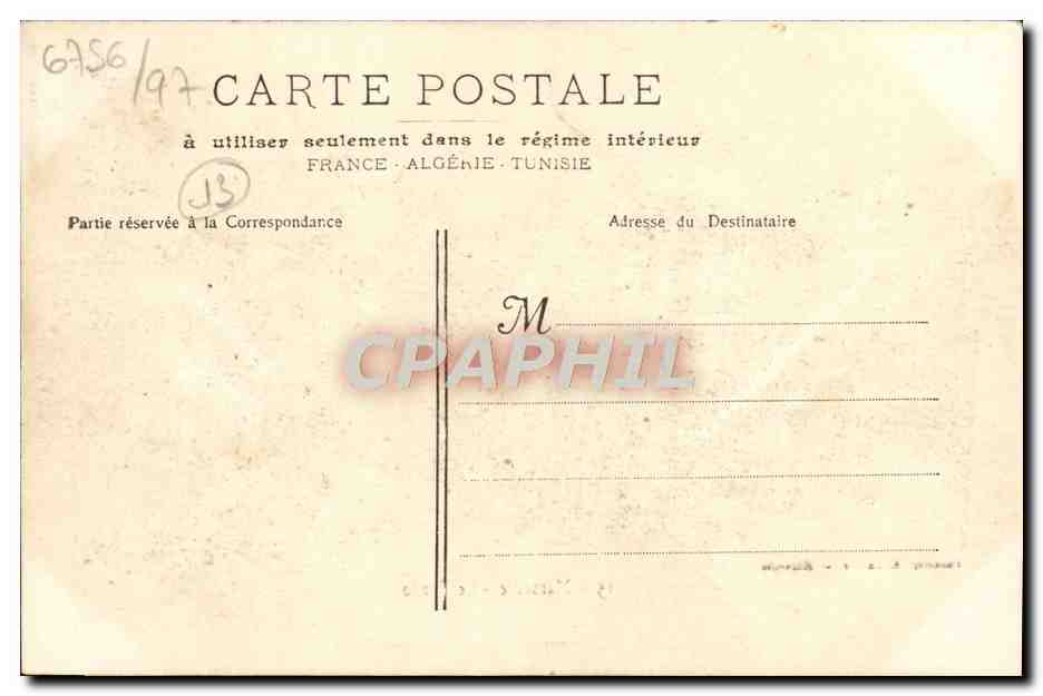 CPA Marseille Le Prado Tramways — Verso