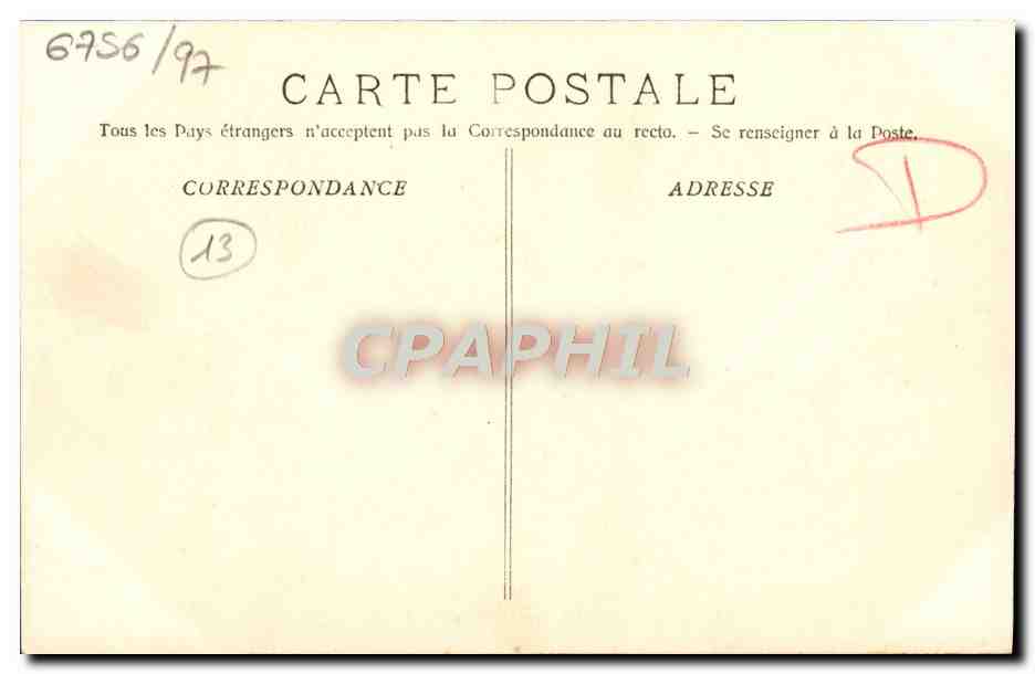 CPA Mareseille Le Prado — Verso