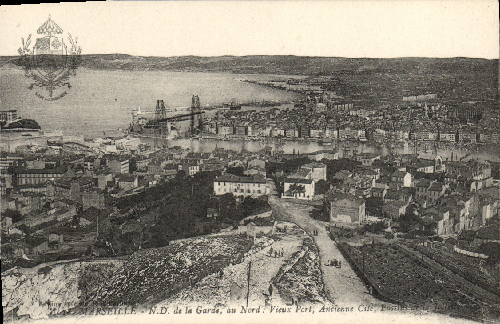 CPA Marseille ND de la garde au nord vieux port ancienne cite