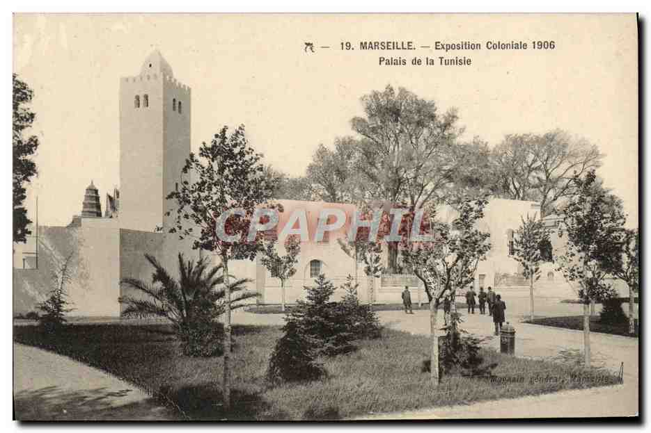 CPA Marseille Exposition Coloniale 1906 Palais de la Tunisie