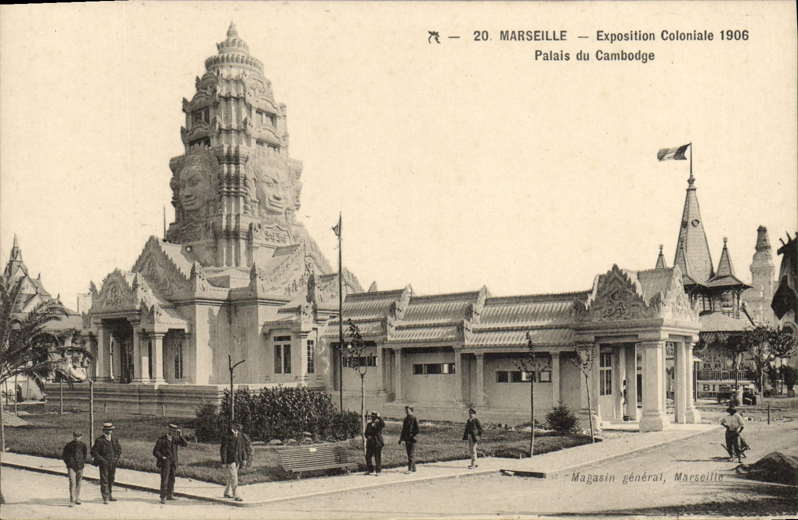 CPA Marseille Exposition coloniale 1906 Palais du Cambodge