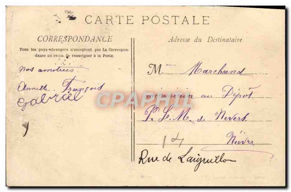 CPA Marseille Exposition Coloniale palais de l'afrique occidentale — Rückseite