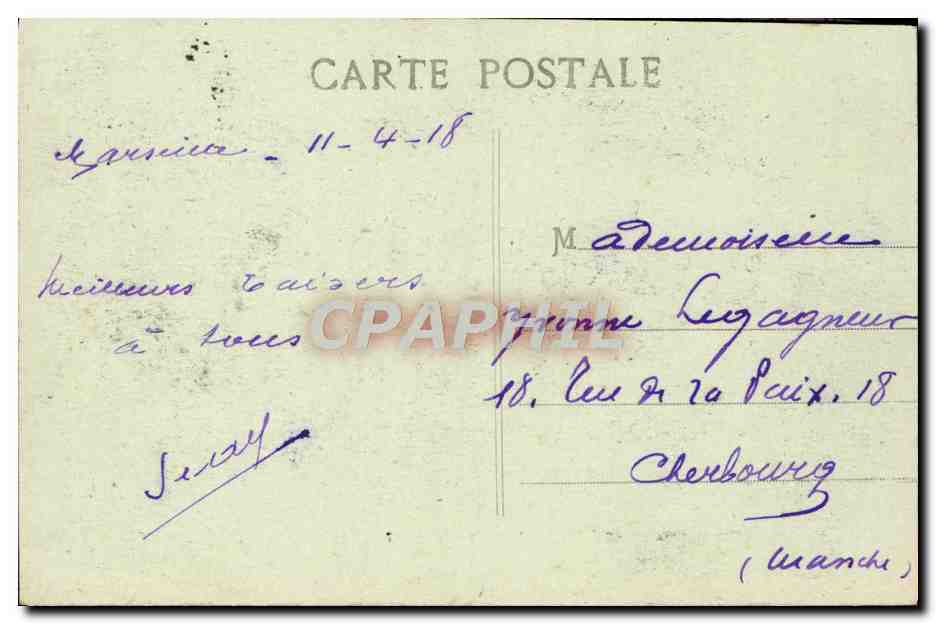 CPA Marseille la jetee phare sainte marie — Rückseite
