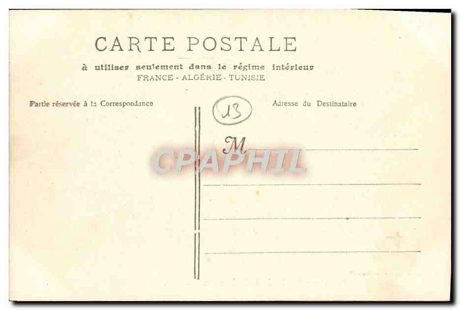 CPA Marseille Le Quai d'embarquement des MM — Verso