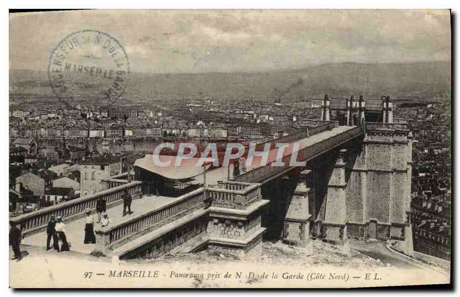 CPA Marseille Panorama pris de ND de la garde