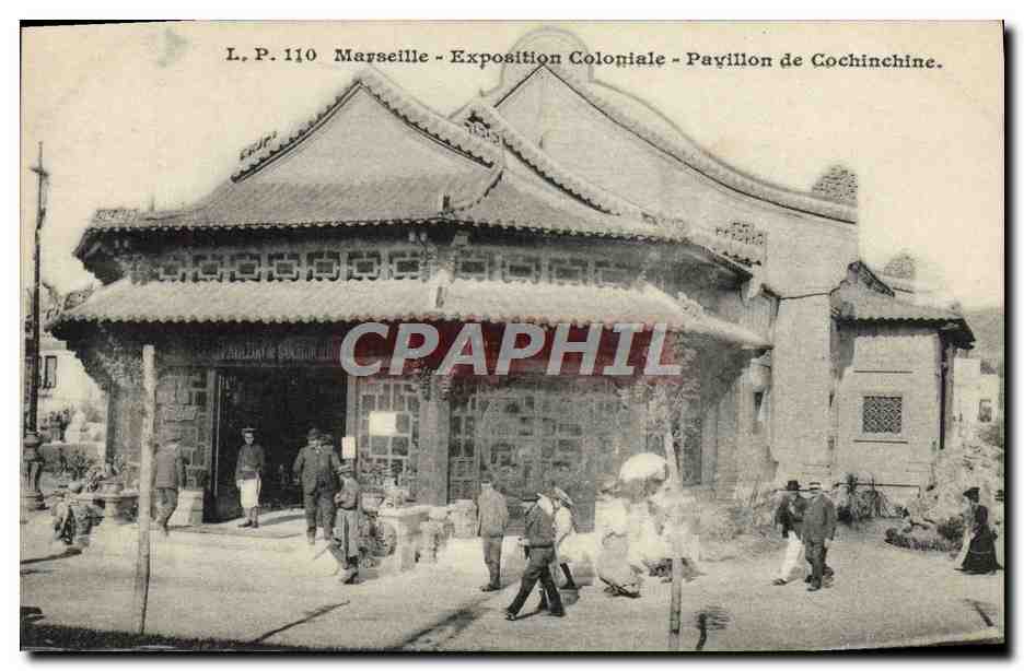 CPA Marseille Exposition coloniale pavillon de cochinchine