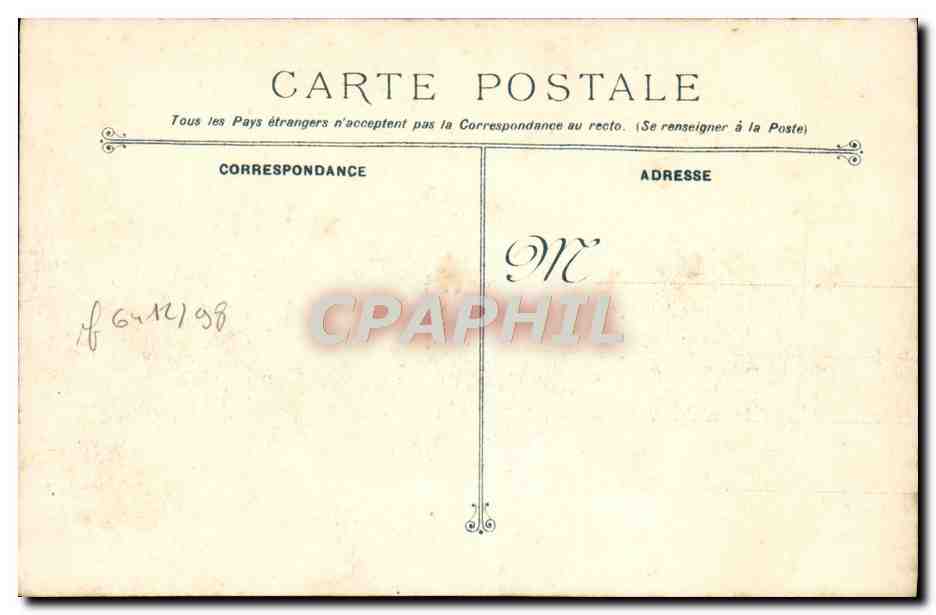 CPA Marseille exposition coloniale Pavillon du Laos — Rückseite