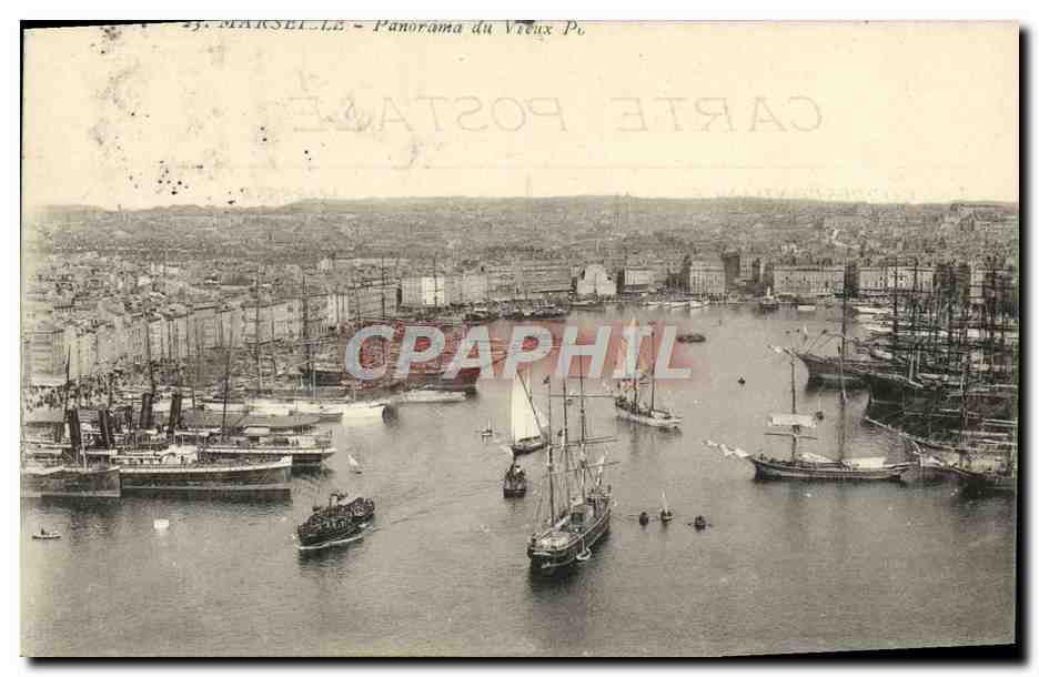 CPA Marseille Panorama du vieux port