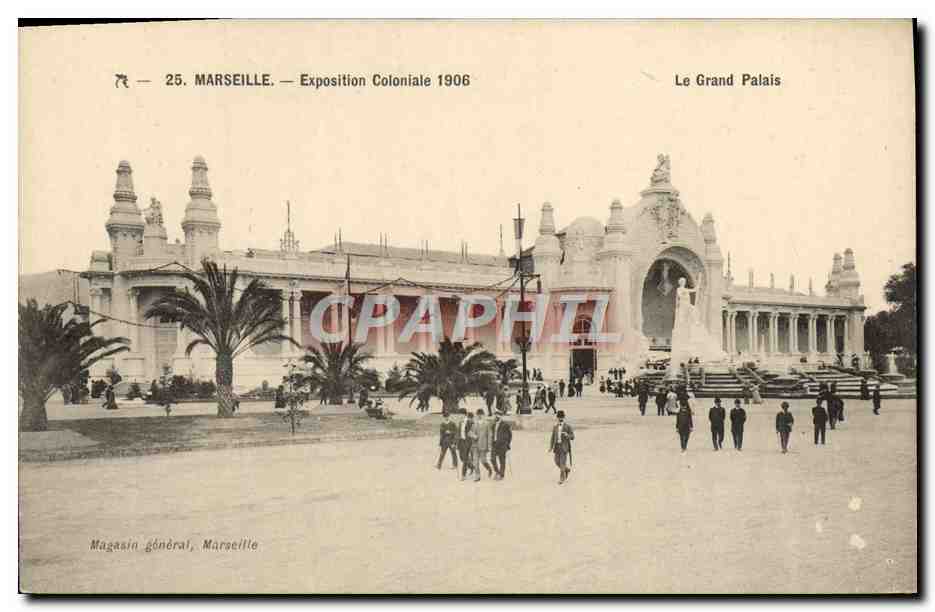CPA Marseille Exposition coloniale 1906 le grand palais