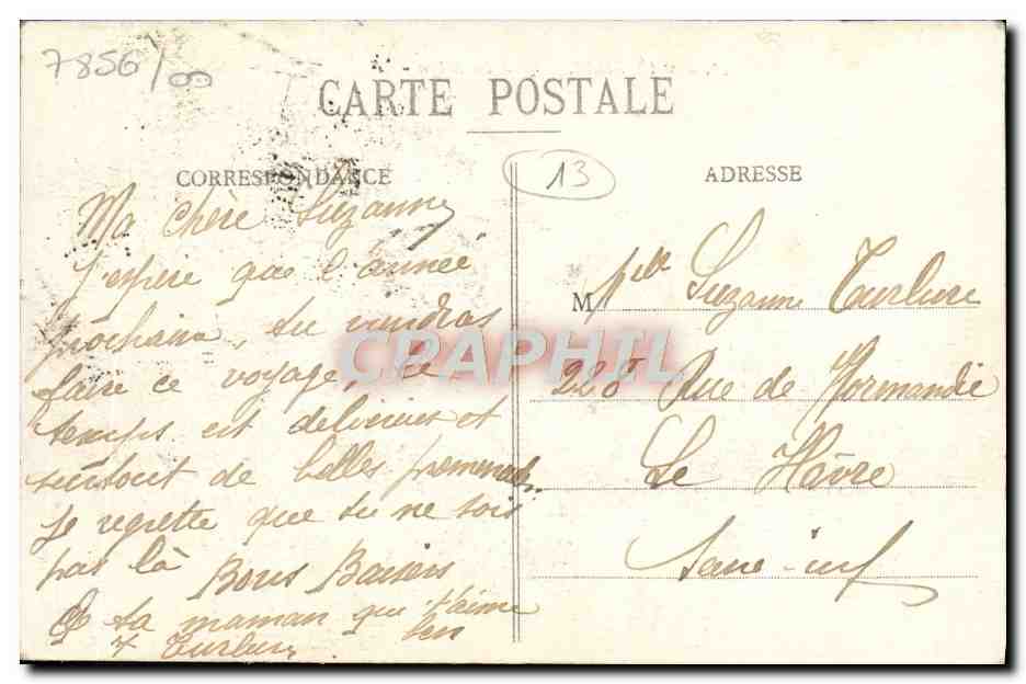 CPA Marseille Quai des belges — Verso
