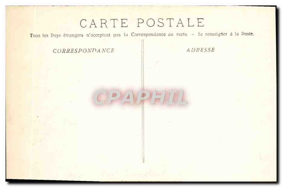 CPA Marseille La Prefecture — Rückseite