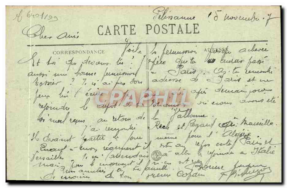CPA Marseille Le chateau d'if  — Rückseite