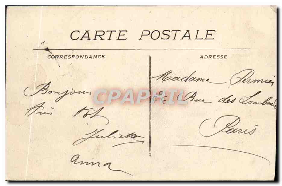 CPA Marseille La Caisse d'Epargne — Rückseite