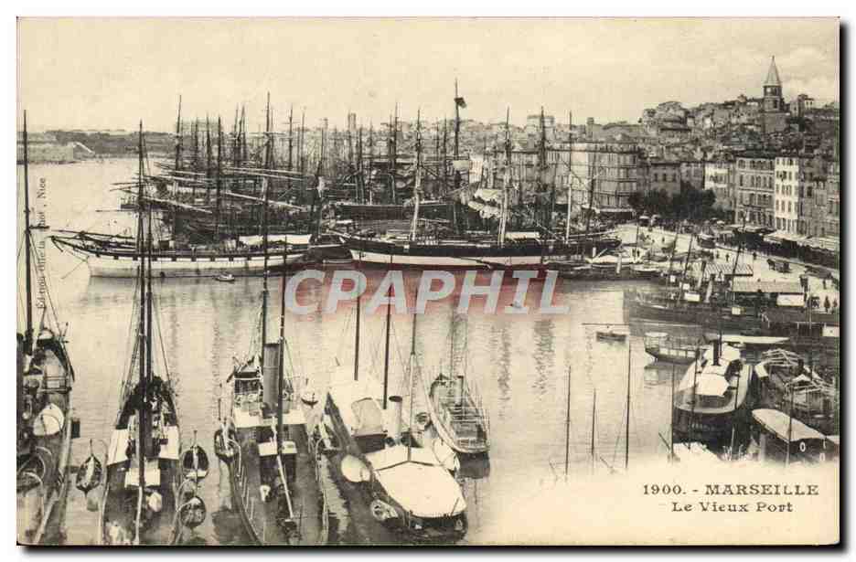 CPA Marseille Le vieux port Bateaux