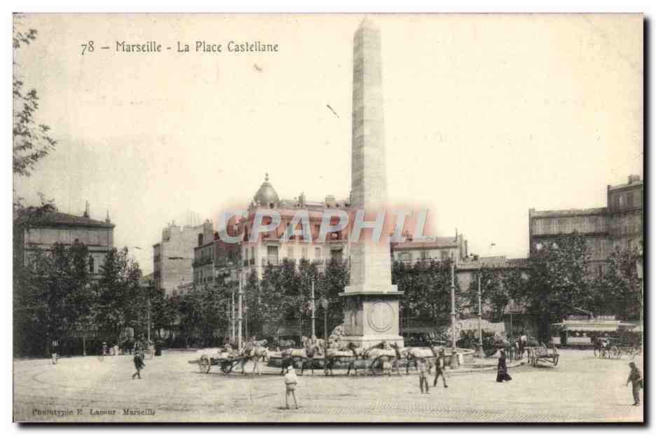 CPA Marseille la Place Castellane