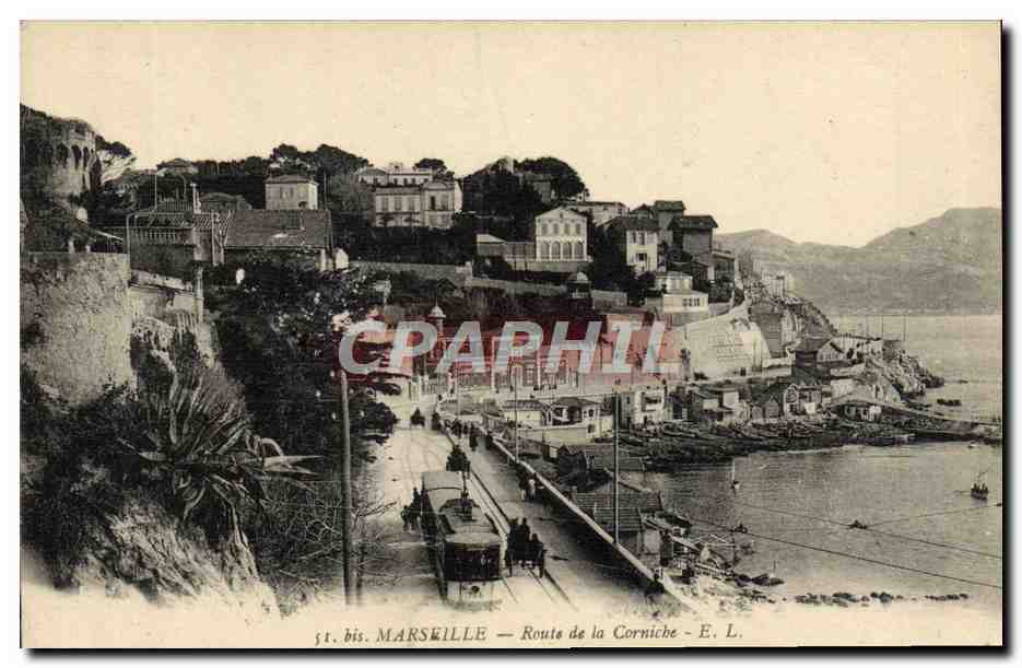 CPA Marseille Route de la corniche