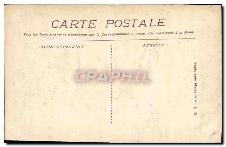CPA Marseille La rue cannebiere Tramways — Verso