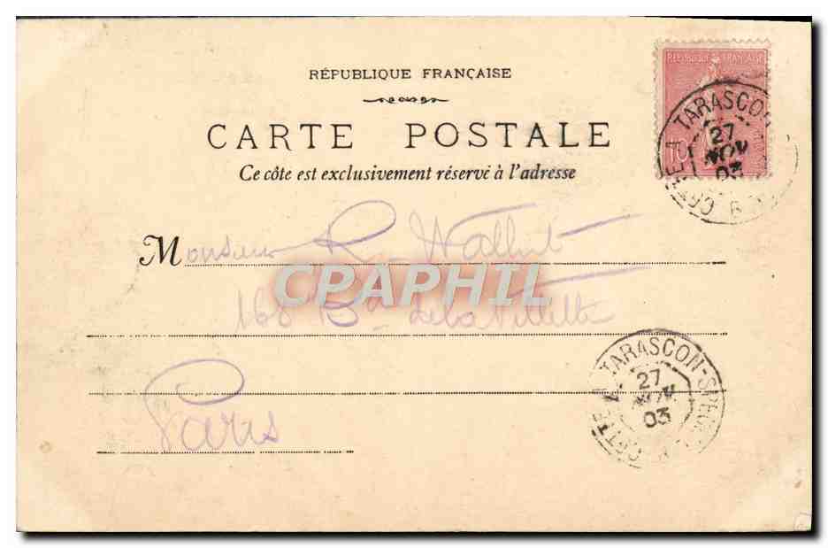 CPA Marseille Bateau de peche rentrant au port Bateau  — Verso
