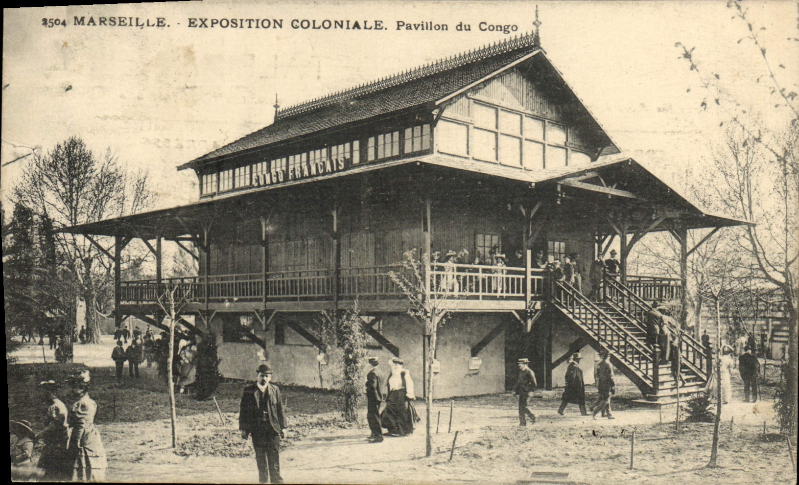 CPA Marseille exposition coloniale pavillon du congo