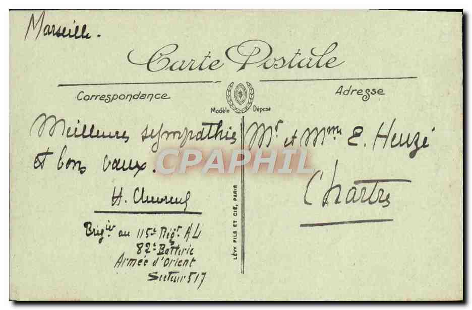 CPA Marseille Le pont transbordeur — Verso