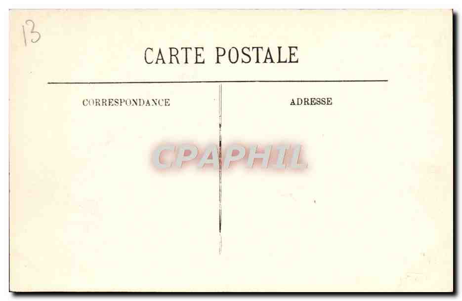 CPA Marseille Le Cours Belzunce Tramway — Verso