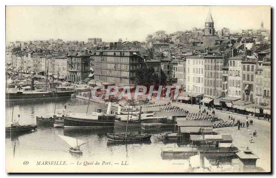CPA Marseille Le quai du port Bateaux