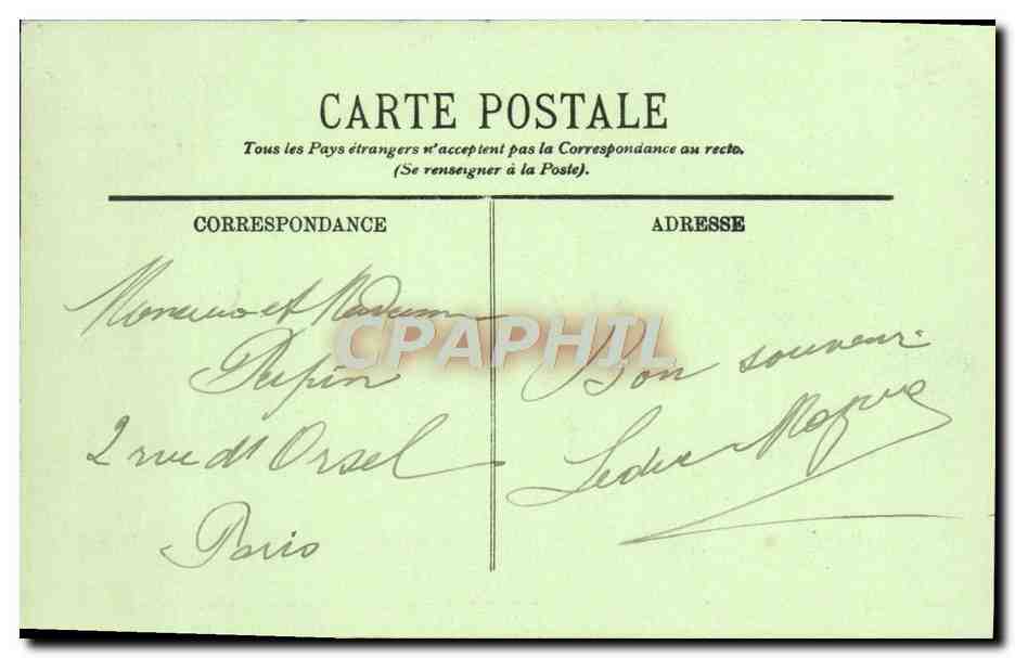 CPA Marseille Le Palace hotel et les iles — Rückseite