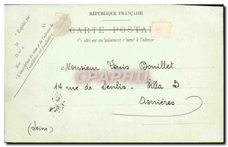 CPA Marseille La fontaine de longchamps — Rückseite