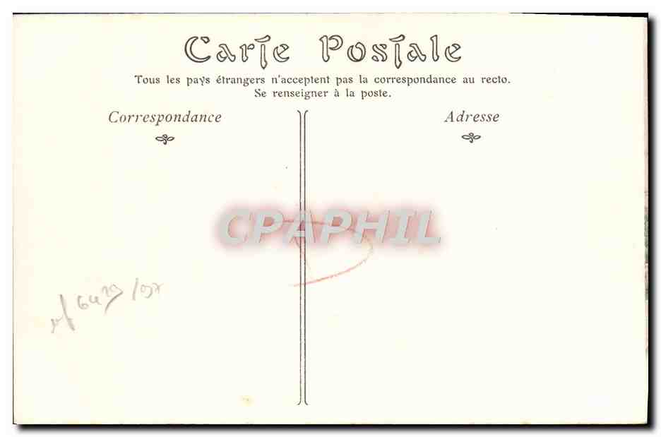 CPA Marseille Le palais Longchamp Musee des Beaux Arts — Rückseite
