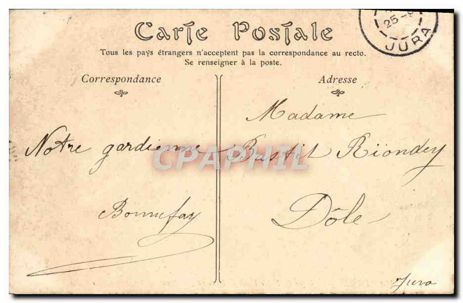 CPA Marseille Notre Dame de la Garde  — Verso
