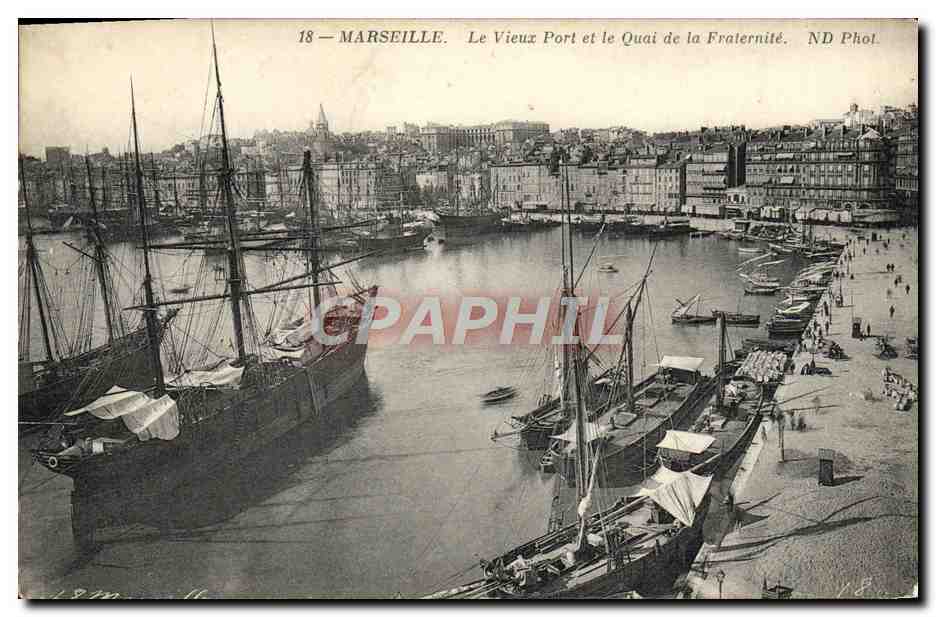 MARSEILLE. Le Vieux Port et le Quai de la Fraternité. — ND Phol. — N° 18