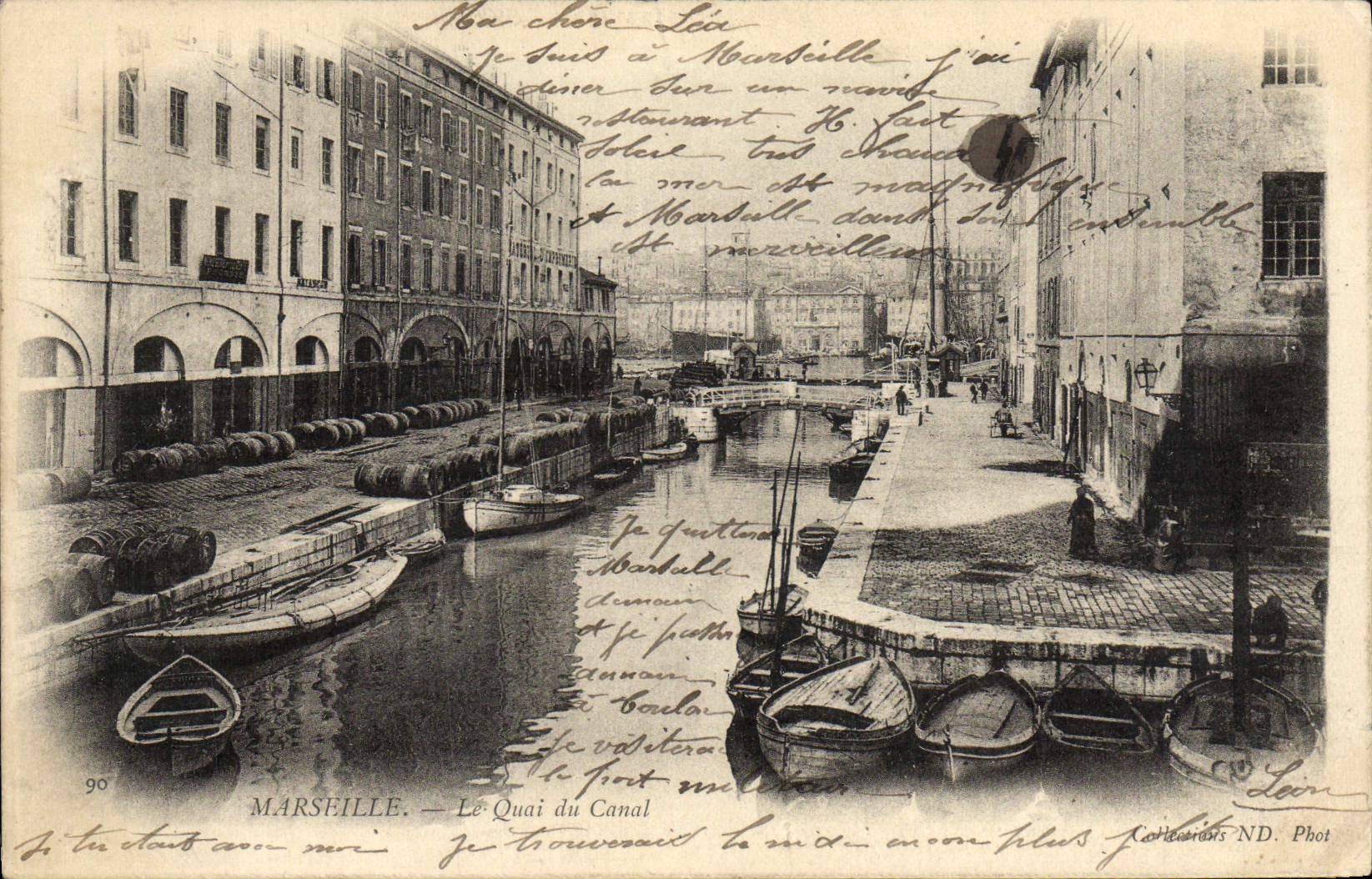 CPA Marseille Les quai du canal