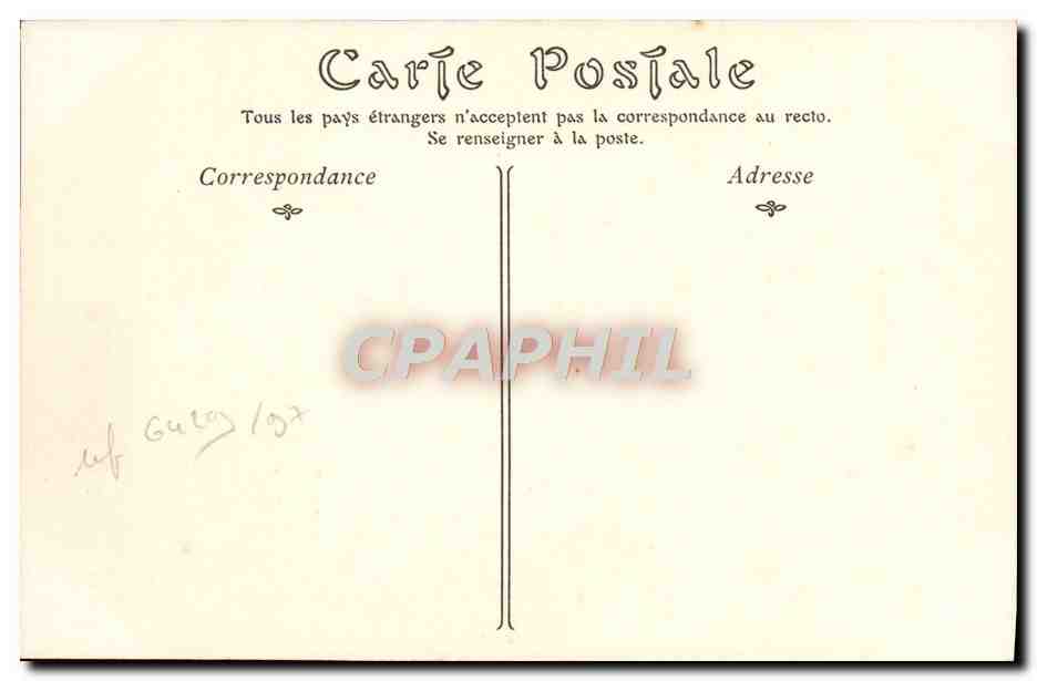 CPA Marseille Le fort saint jean et la cathedrale — Verso