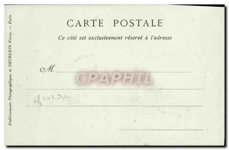CPA Marseille Passerelle de l'ascenseur de notre dame de la garde — Rückseite