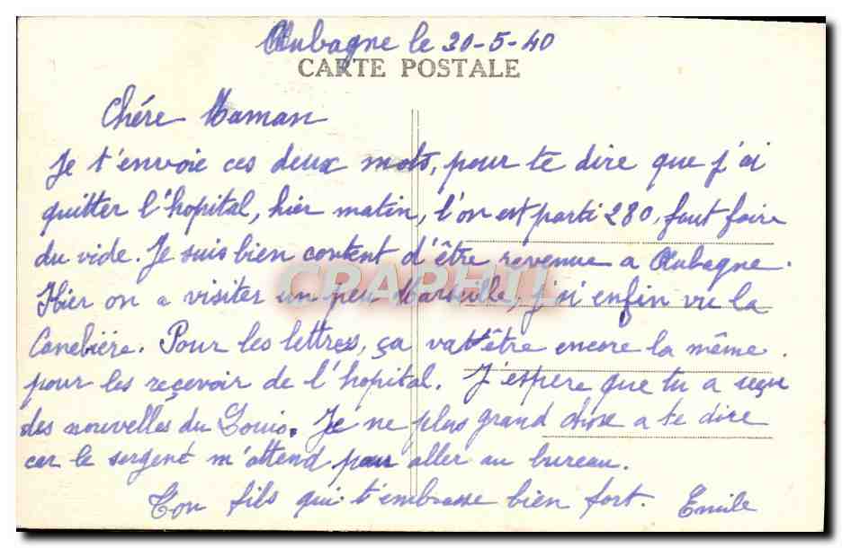 CPA Marseille Le Chateau d'if — Rückseite
