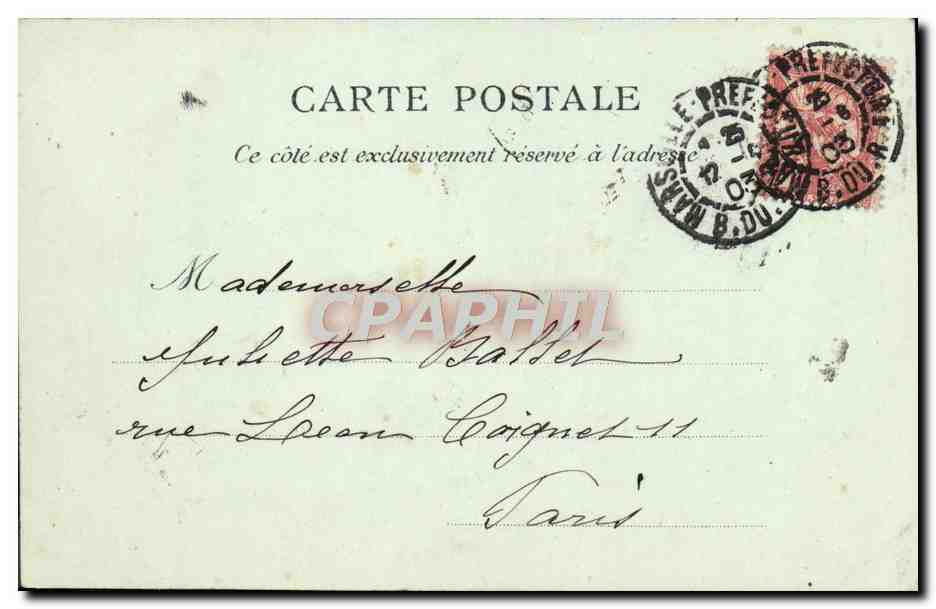 CPA Marseille Le Chateau d'If Entree des prisons — Verso