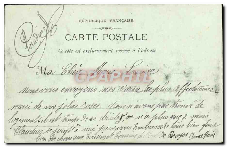 CPA Marseille Le Chateau d'If — Rückseite