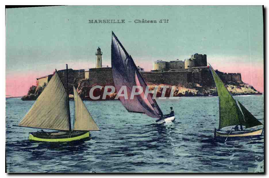 CPA Marseille Le Chateau d'If Bateaux