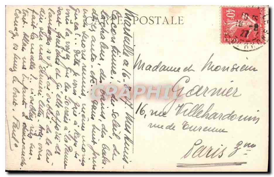 CPA Marseille Les Iles — Rückseite