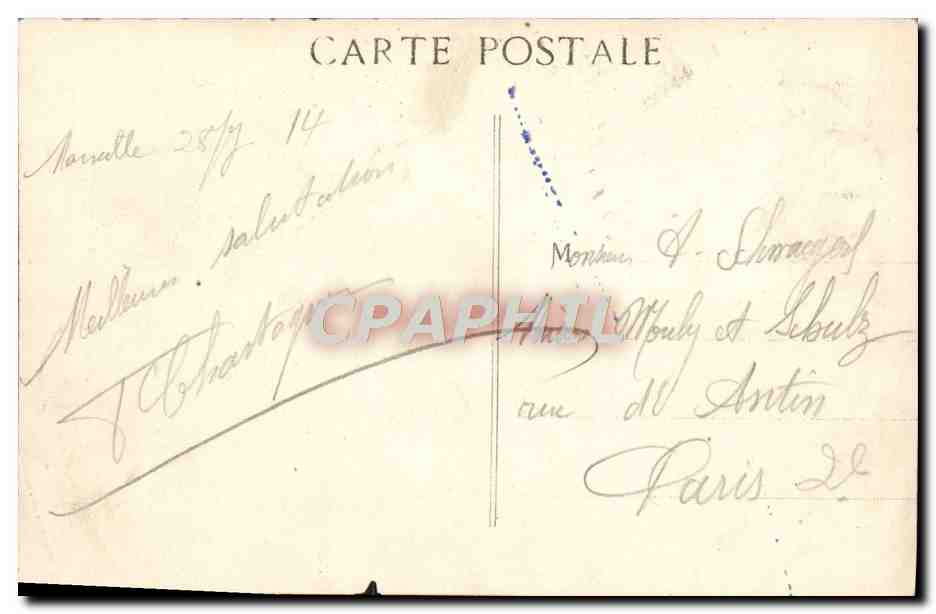 CPA Marseille Le Chateau d'IF Bateau  — Verso
