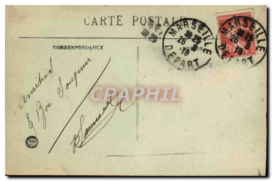 CPA Marseille Le Chateau d'If — Rückseite