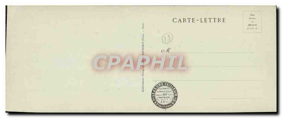 CARTE DOUBLE L'Estaque Vue prise de la jetee Bateaux — Rückseite
