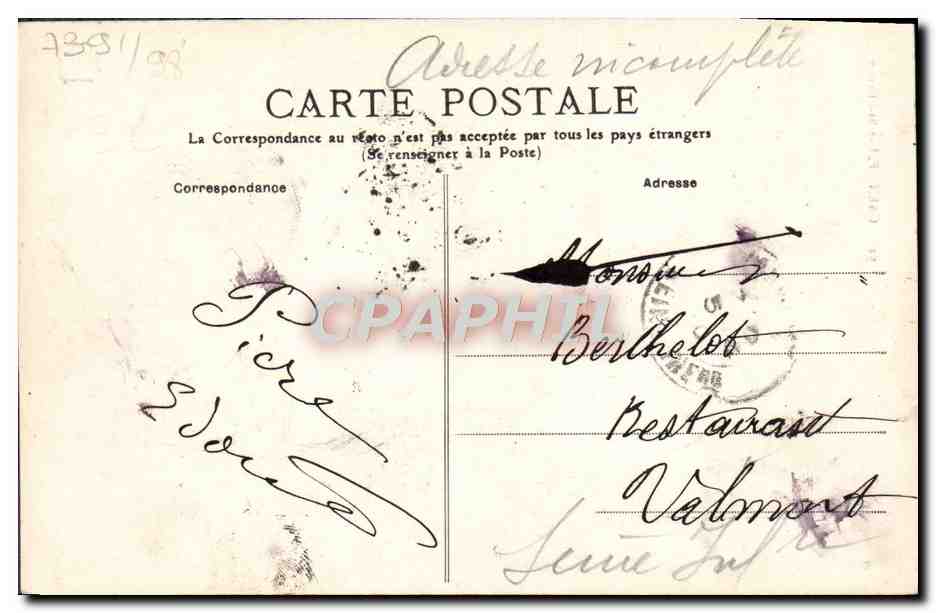 CPA Caen Eglise Saint Etienne  — Verso