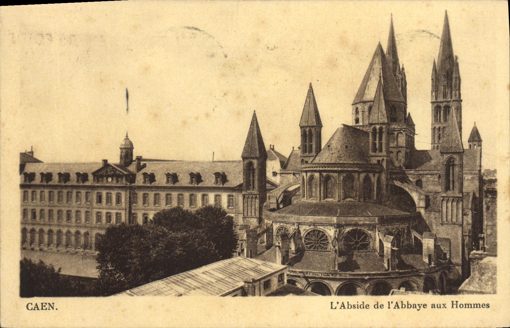 CPA Caen L'Abside de L'Abbaye aux hommes