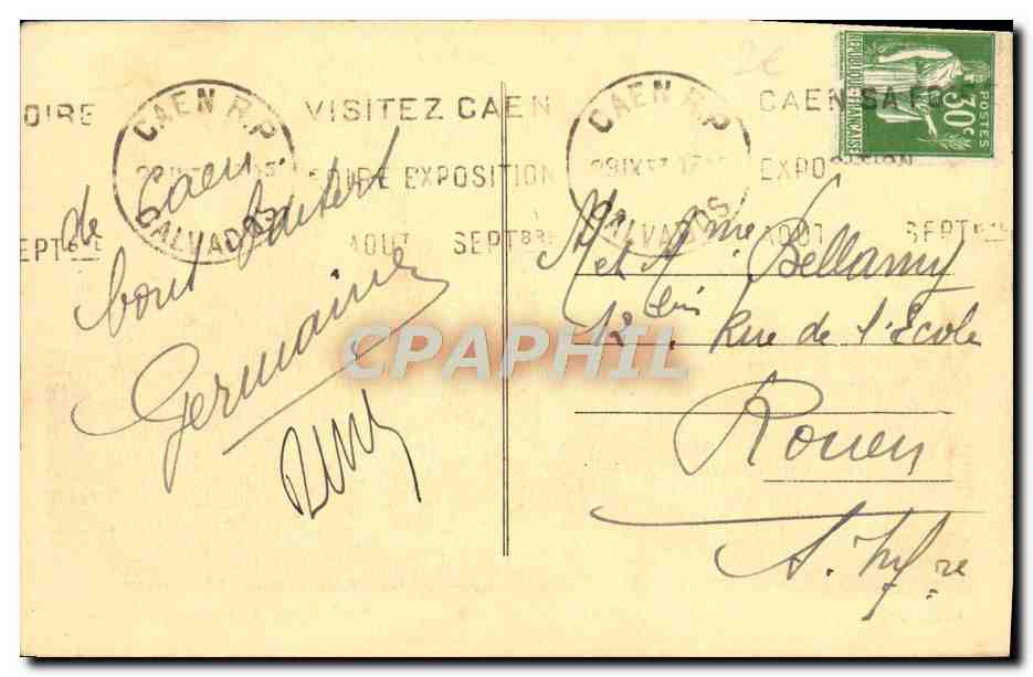 CPA Caen L'Abside de L'Abbaye aux hommes — Rückseite