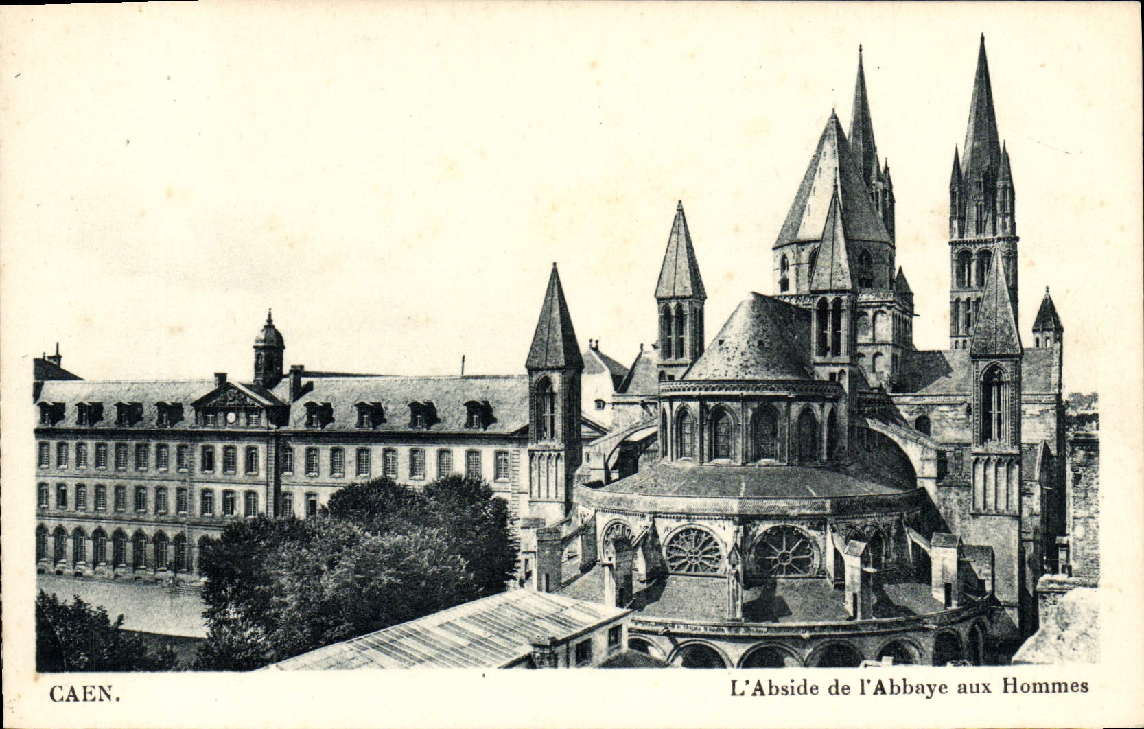 CPA Caen L'Abside de L'Abbaye aux Hommes