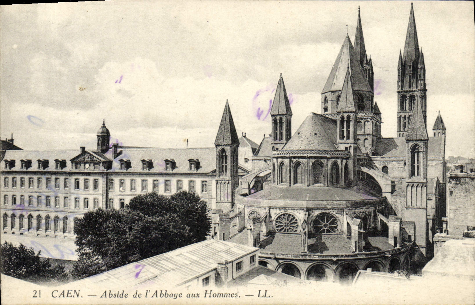 CPA Caen Abside de l'Abbaye aux Hommes 