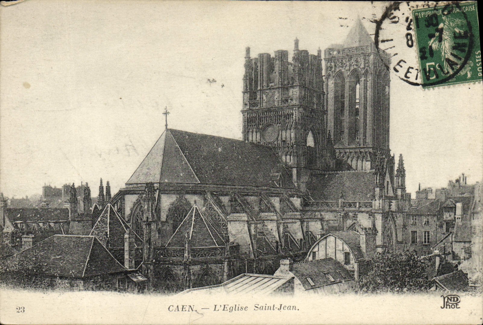 CPA Caen L'Eglise Saint jean 