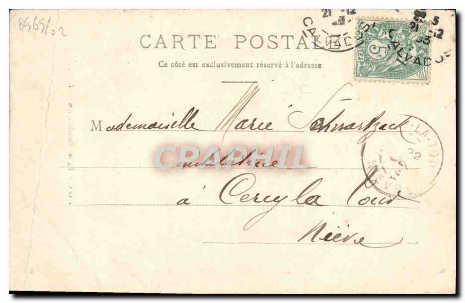 CPA Caen L'Eglise Saint Julien — Verso
