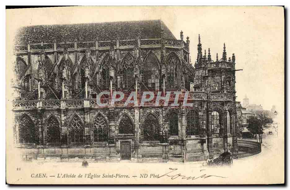 CPA Caen Abside de L'Eglise Saint Pierre